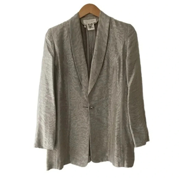 Vintage Escada Silver Gray Blazer Jacket size 40